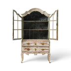 18th Century Swedish Rococo Cabinet with Glass in Doors from Stockholm