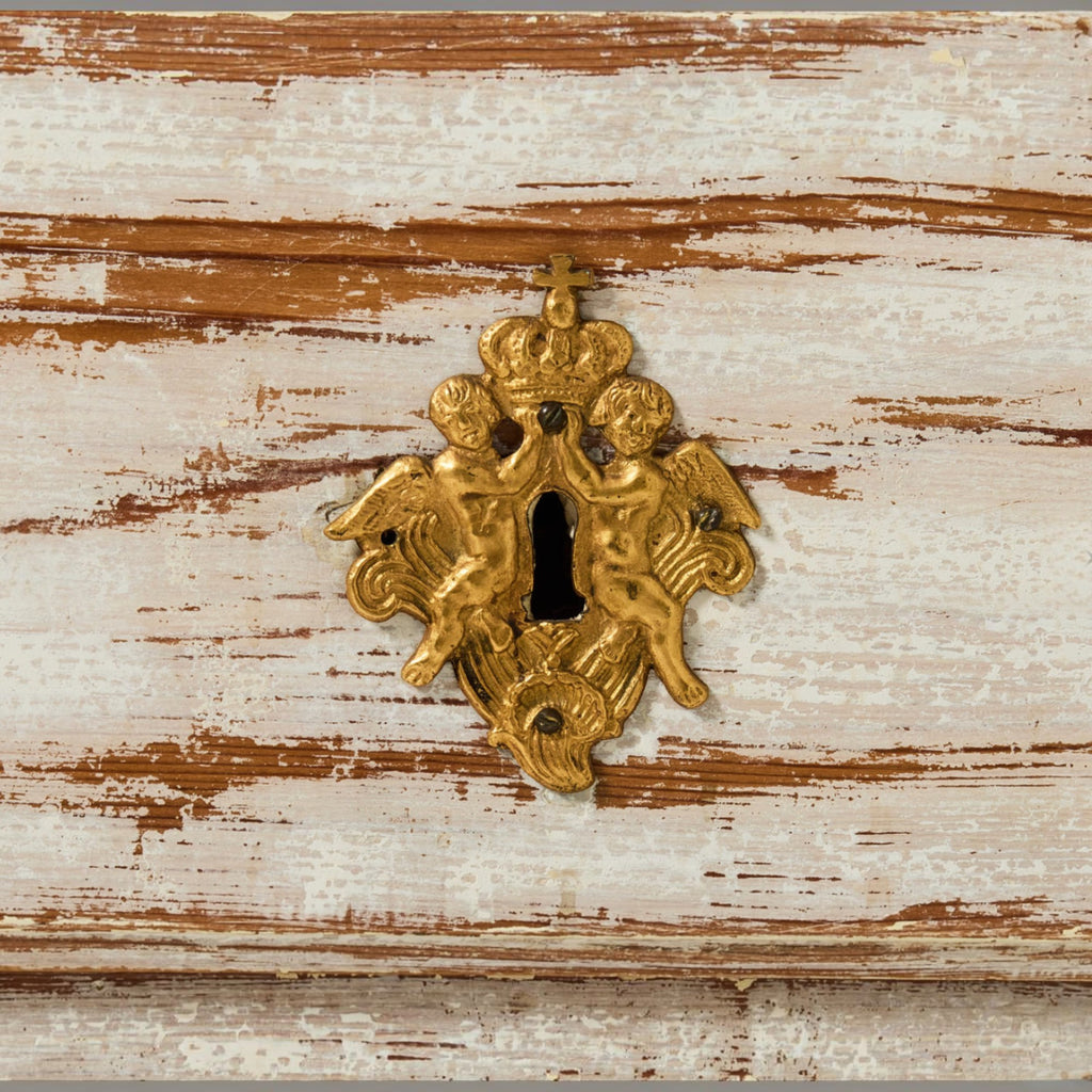 18th Century Swedish Rococo Cabinet with Glass in Doors from Stockholm