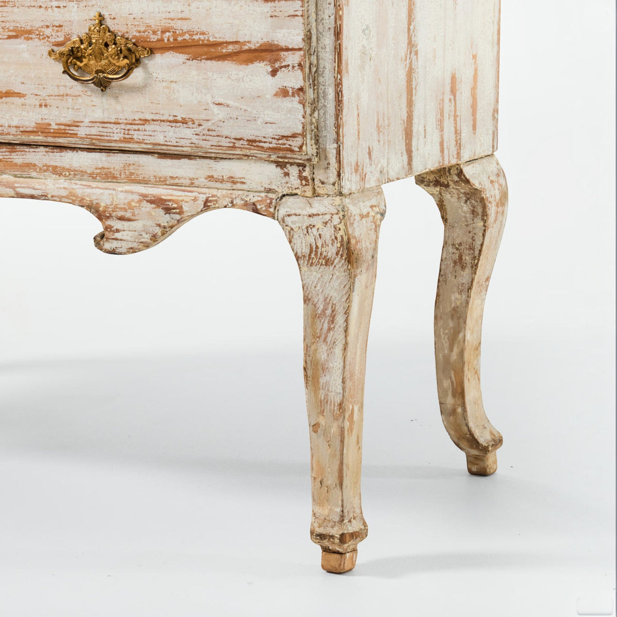 18th Century Swedish Rococo Cabinet with Glass in Doors from Stockholm