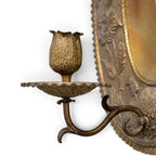 18th Century Swedish Pair of Brass Baroque Style Sconces