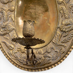 18th Century Swedish Pair of Brass Baroque Style Sconces