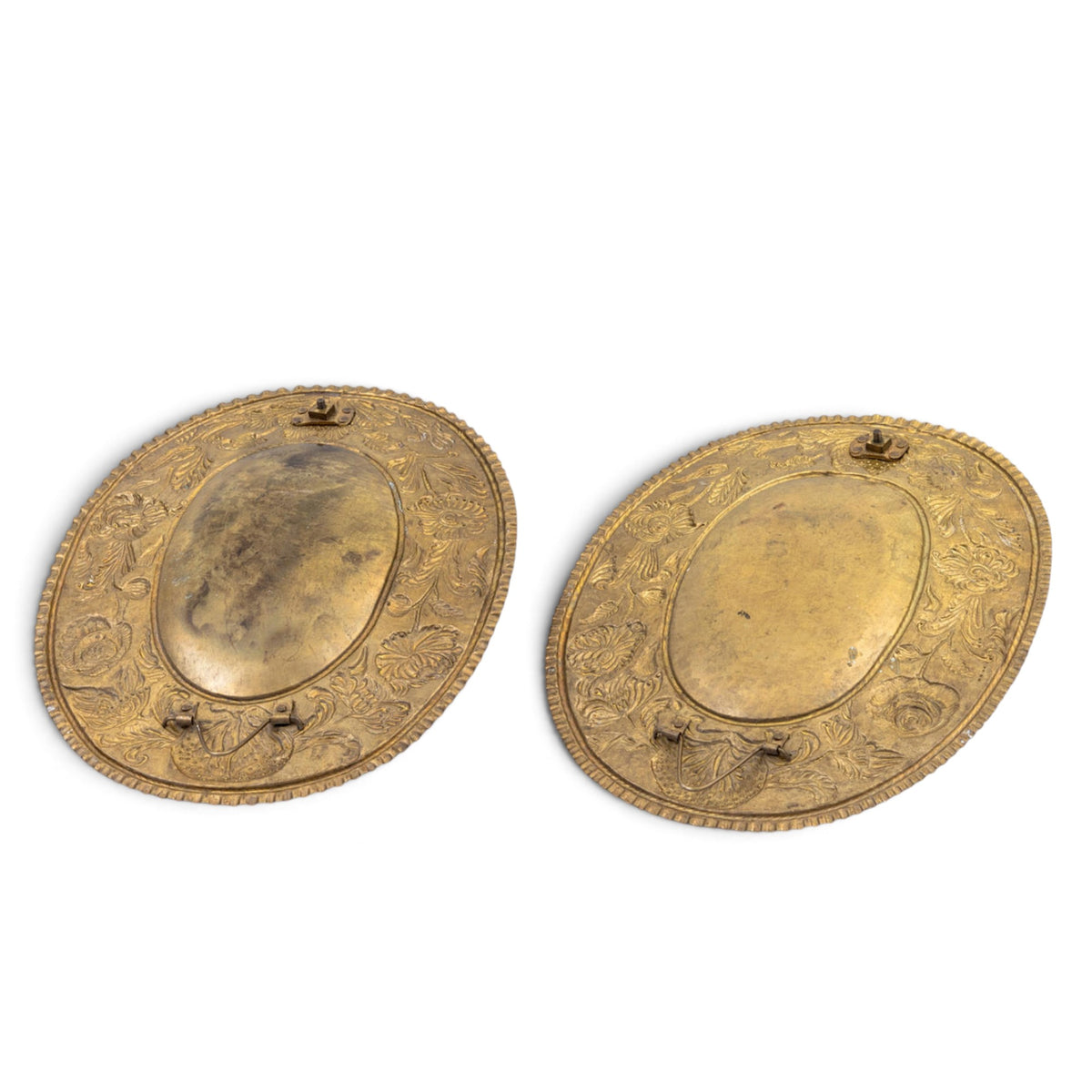 18th Century Swedish Pair of Brass Baroque Style Sconces