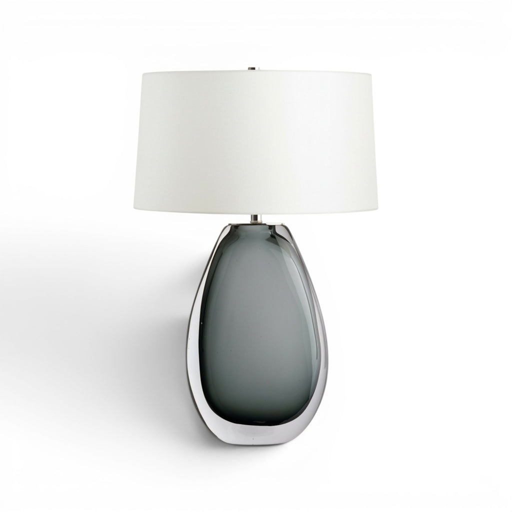 Smokey Teardrop Table Lamp
