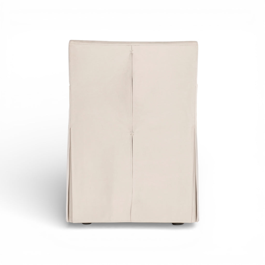 Stefano Skirted Chair - Taupe Suede