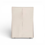 Stefano Skirted Chair - Taupe Suede