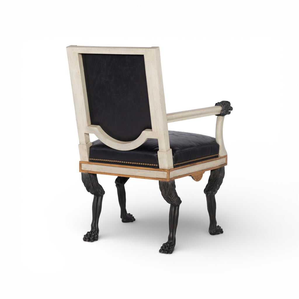 Robért Arm Chair - Aged White, Gold & Noir