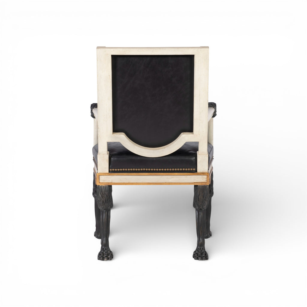 Robért Arm Chair - Aged White, Gold & Noir