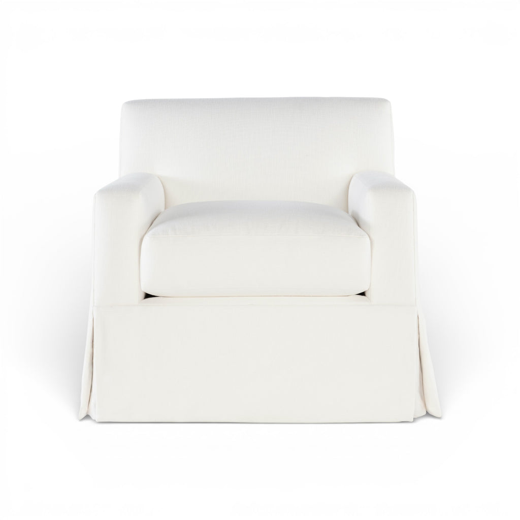 François Skirted Swivel Chair