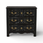 Louis XIV Nightstand - French Ebonized Noir