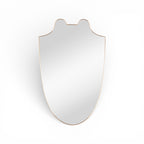 Rivoli Shield Mirror - Italian Vintage Brass