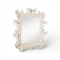 Italian Rococo Mirror - French Painted Blanc