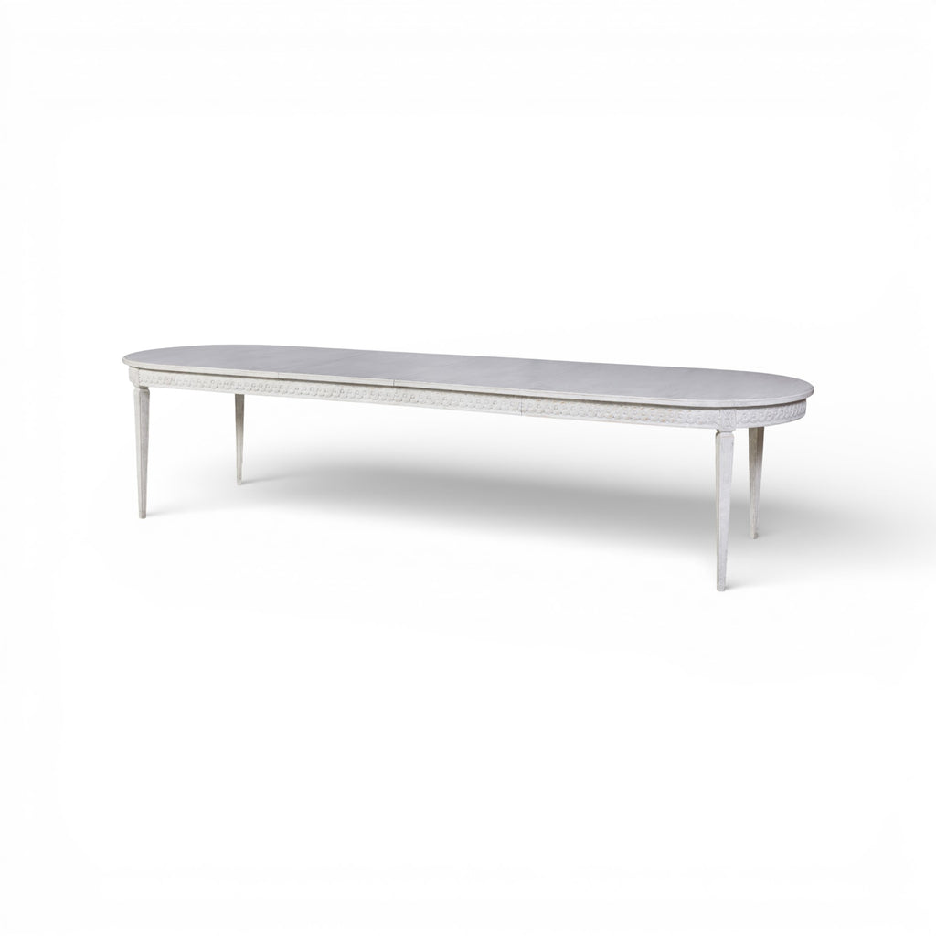 Lutetia Swedish Dining Table - Swedish Rubbed White