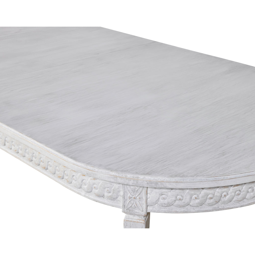 Lutetia Swedish Dining Table - Swedish Rubbed White