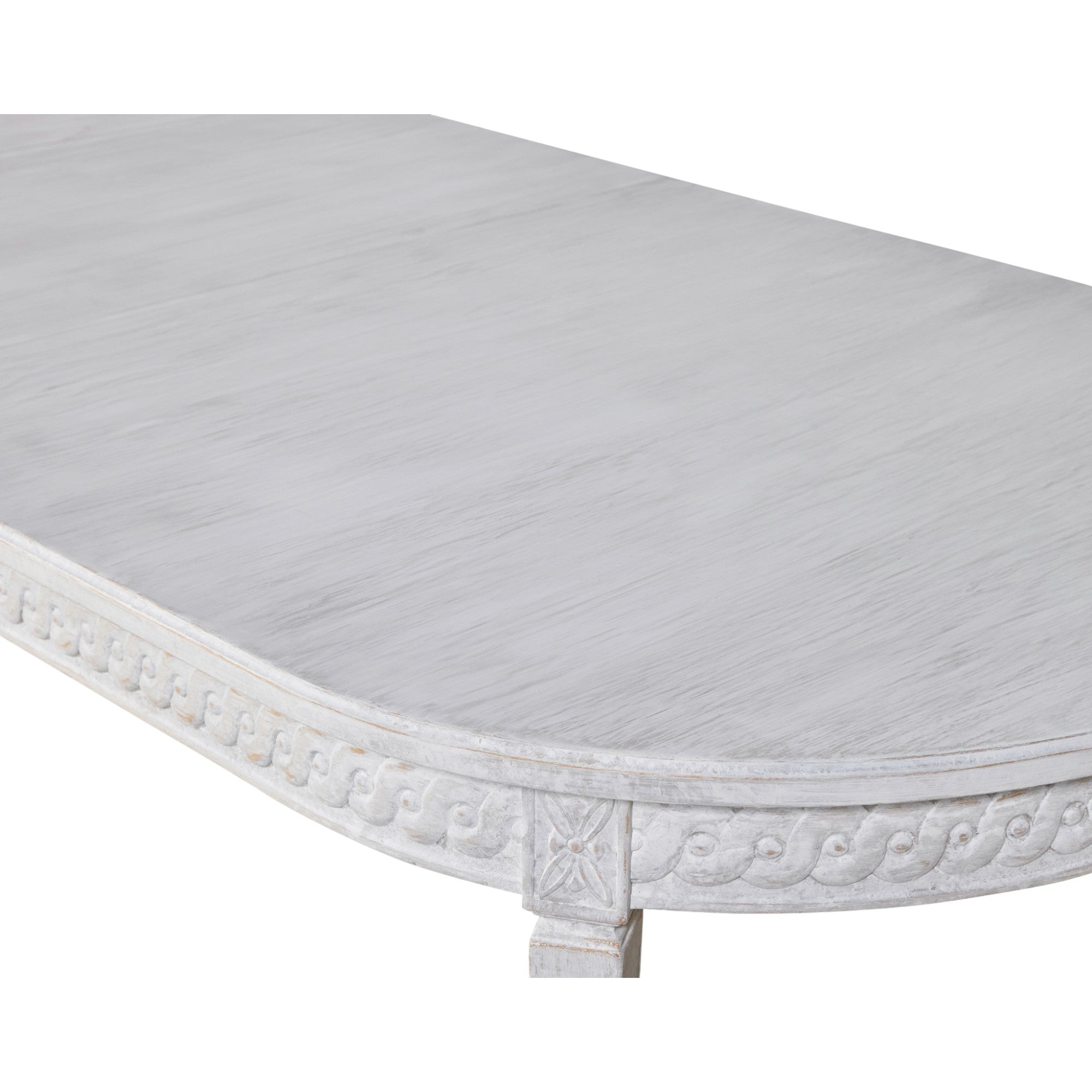 Lutetia Swedish Dining Table - Swedish Rubbed White