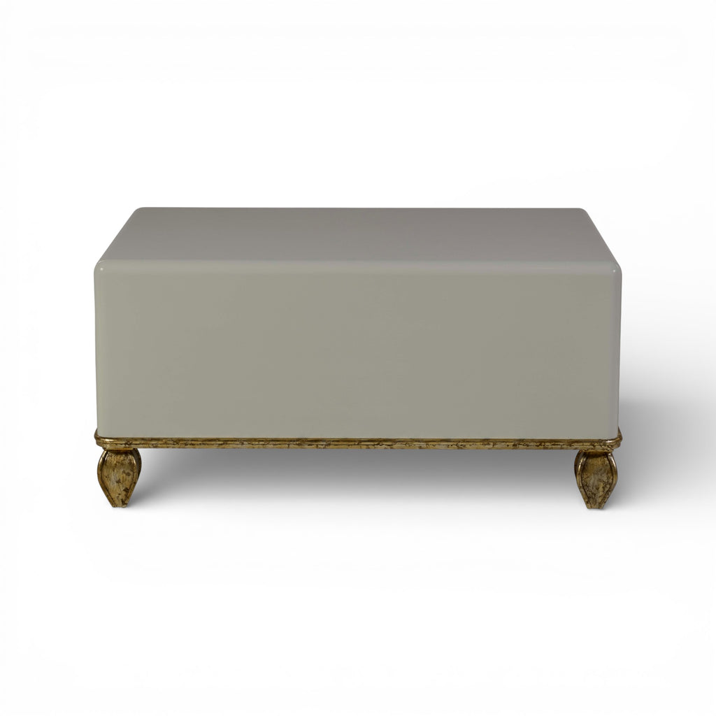 Loire Cocktail Table - French Lacquered Grey W/Gold