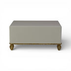 Loire Cocktail Table - French Lacquered Grey W/Gold