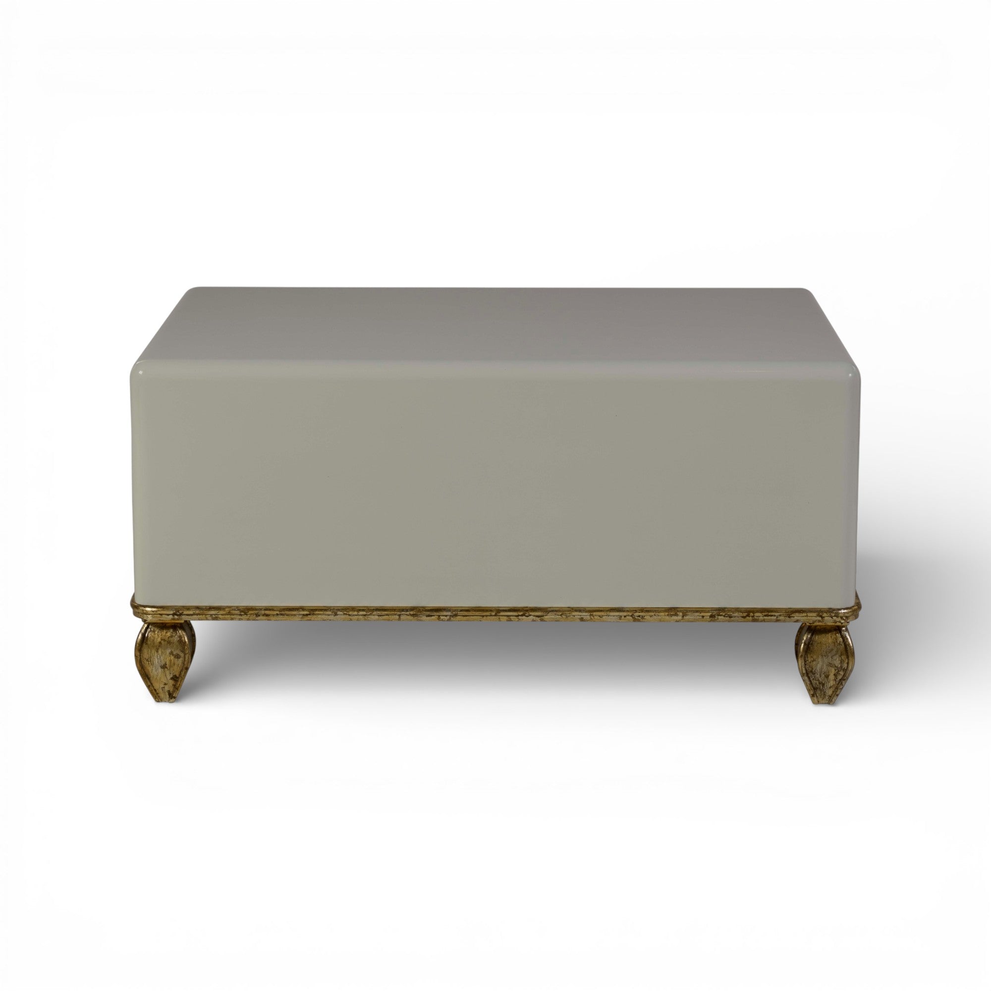 Loire Cocktail Table - French Lacquered Grey W/Gold