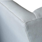 Maison Contemporary Linen Sofa with Iron Base
