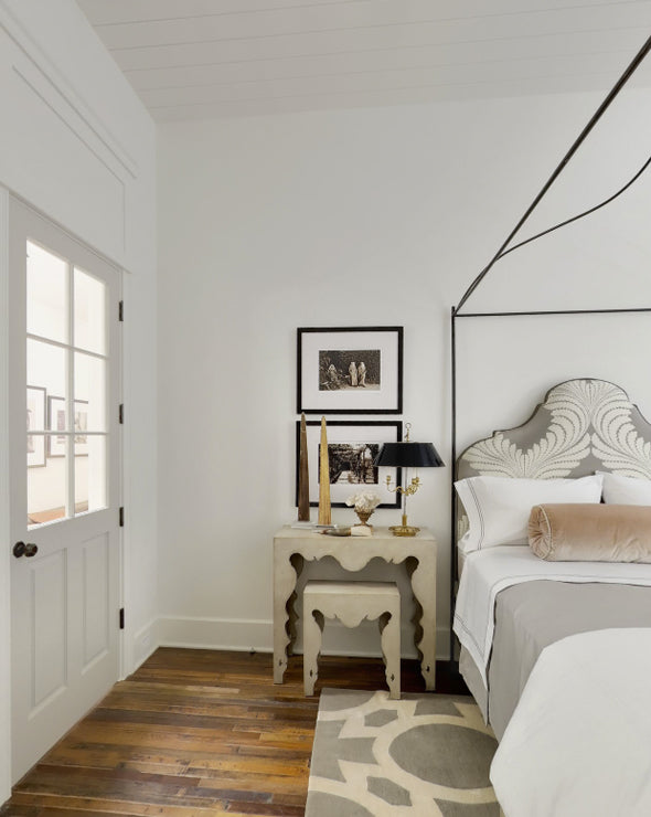 Maison Contemporary Rococo Console Table in Painted Swedish Finish