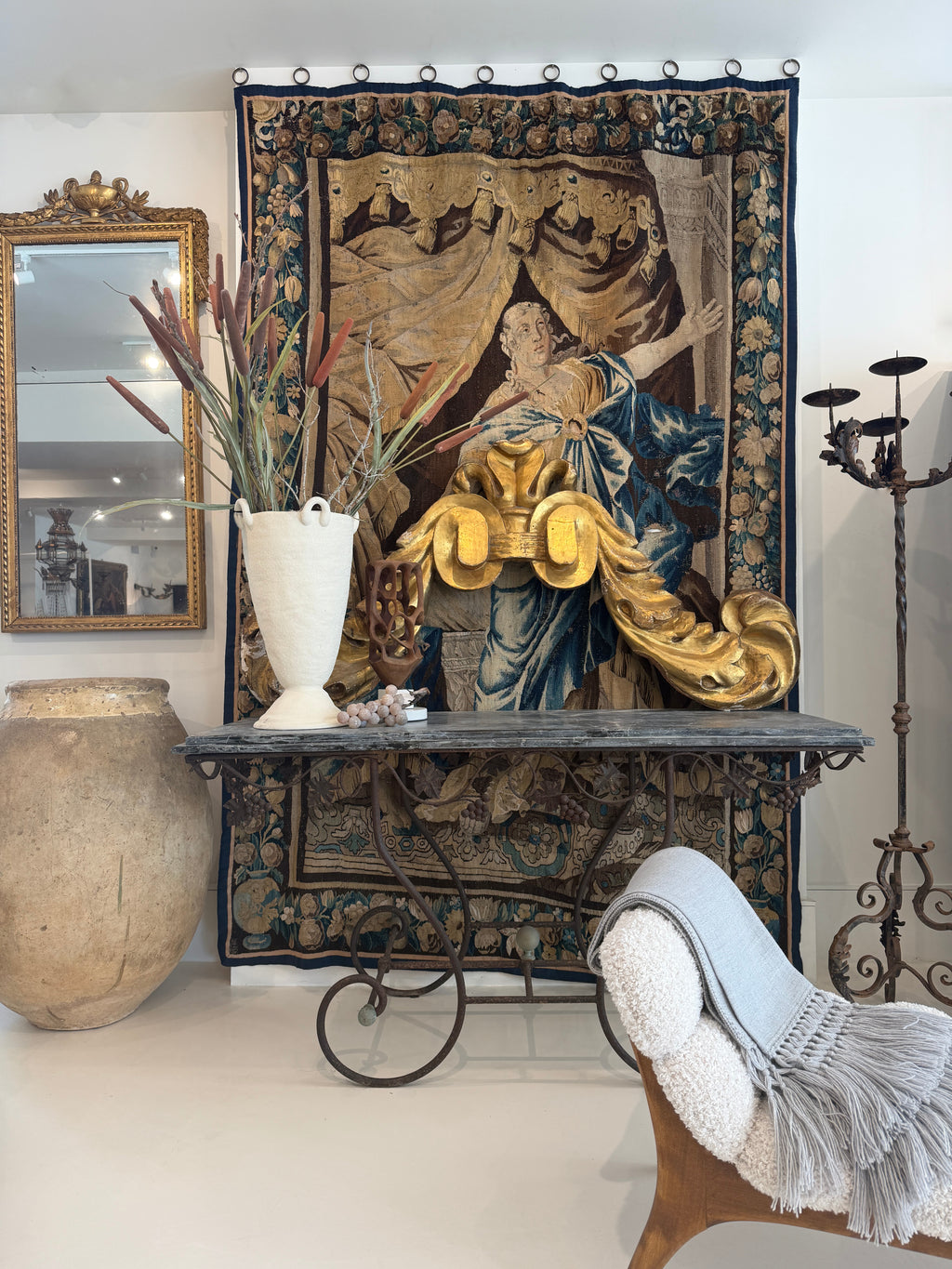 18th Century Antique Italian Giltwood Fragment