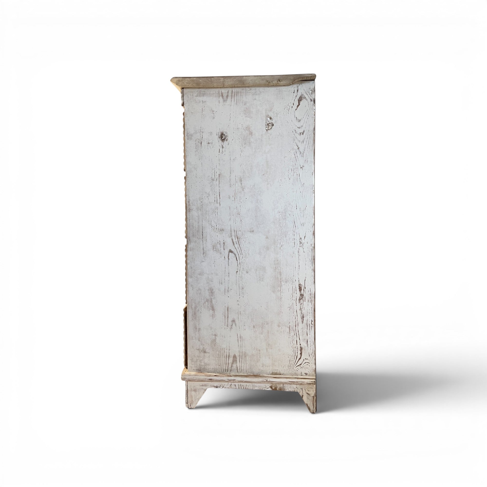 19th Century Swedish Antique Painted Reeded Chest