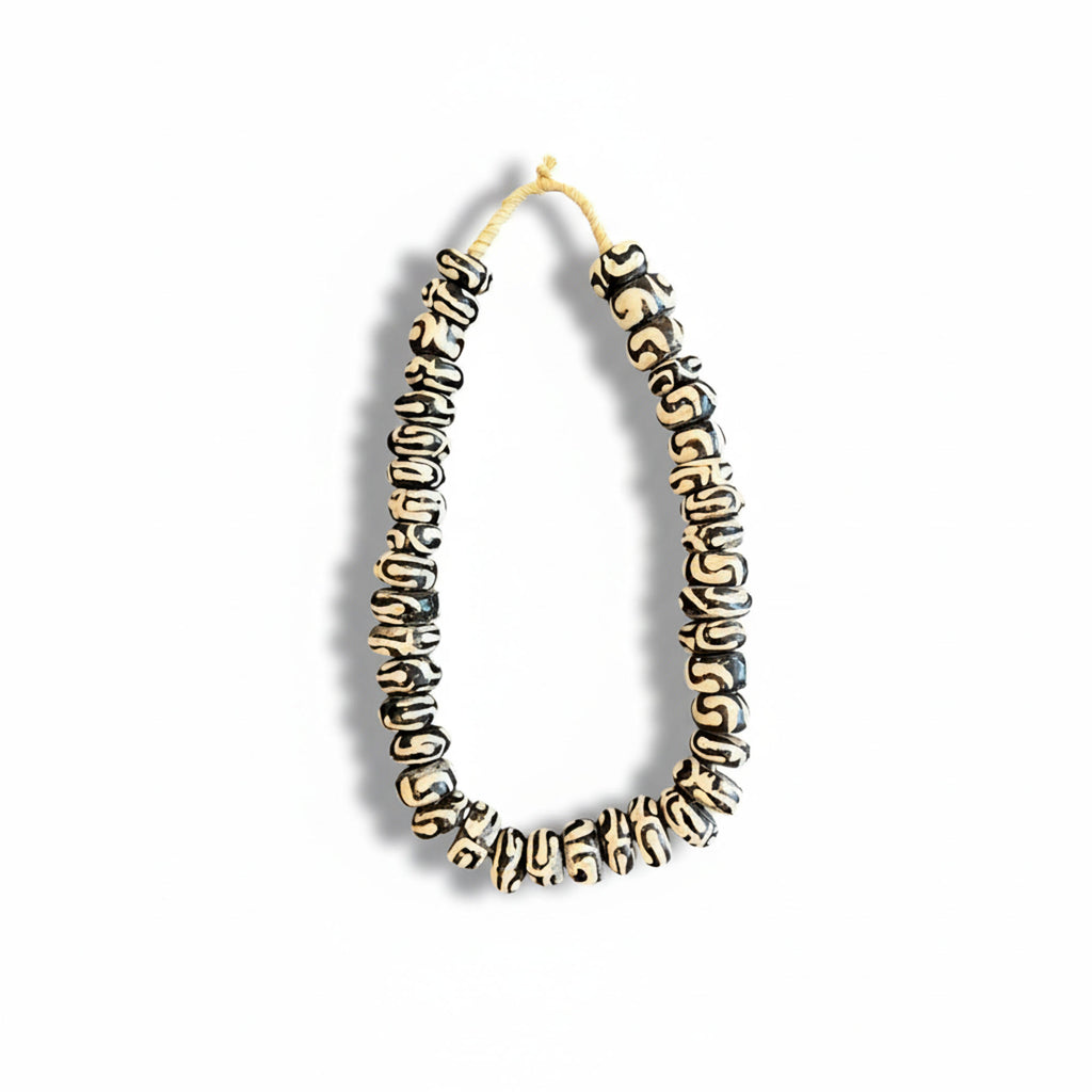Black & White Bone Beads