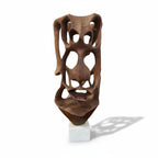 Cuban School Carved Wooden Abstract Sculpture