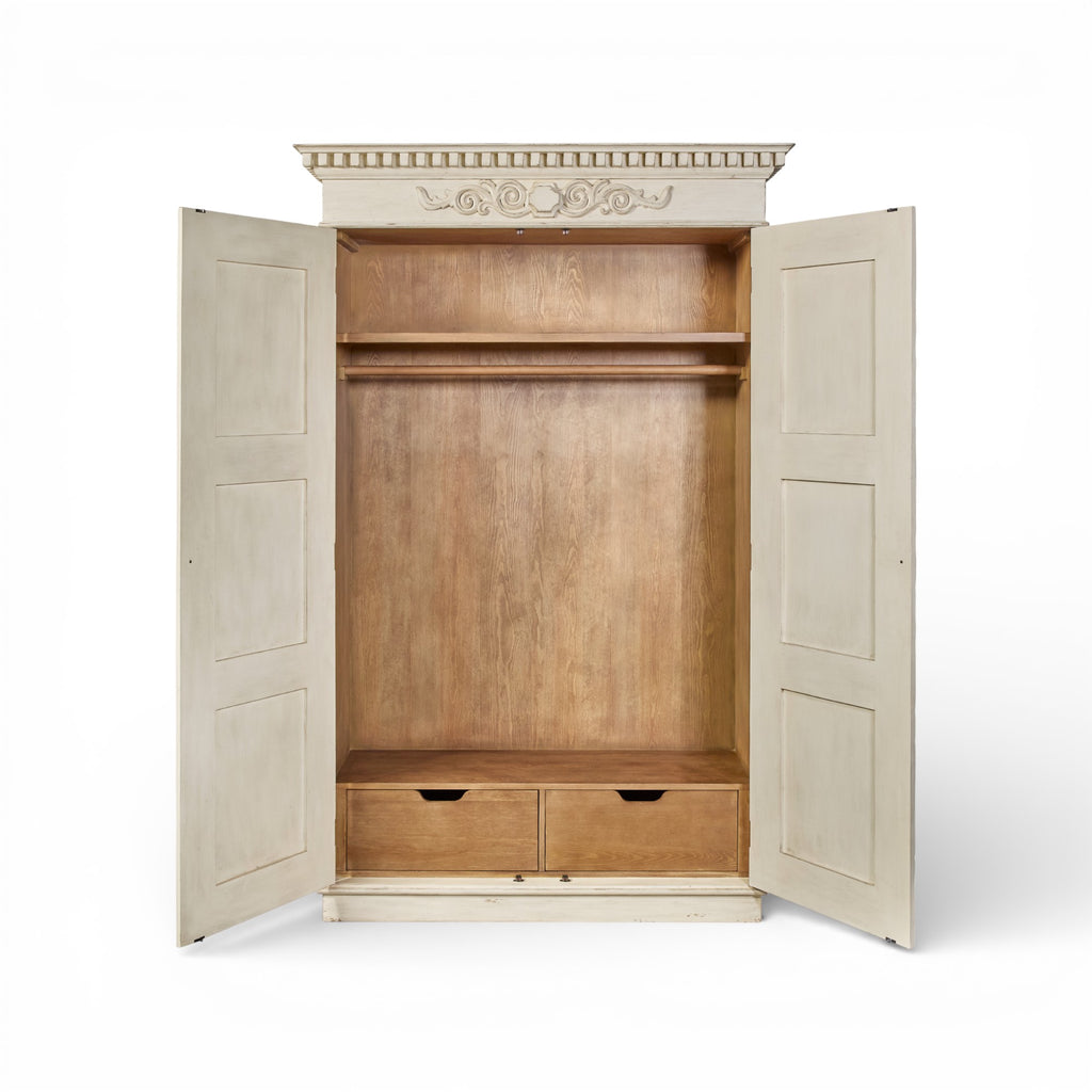 Fountainebleau Wardrobe - Swedish Aged Cream