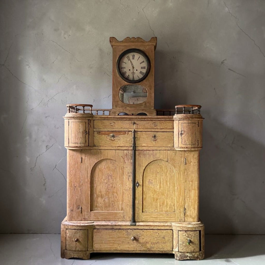 19th Century Swedish Clock Cupboard