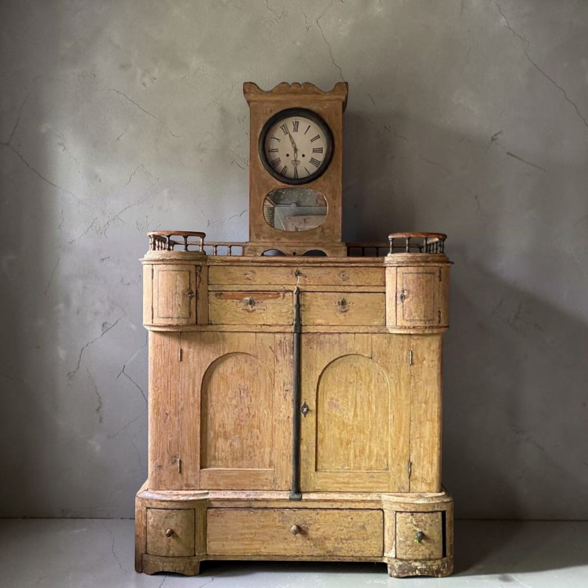 19th Century Swedish Clock Cupboard