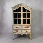 18th Century Swedish Rococo Cabinet with Glass in Doors from Stockholm