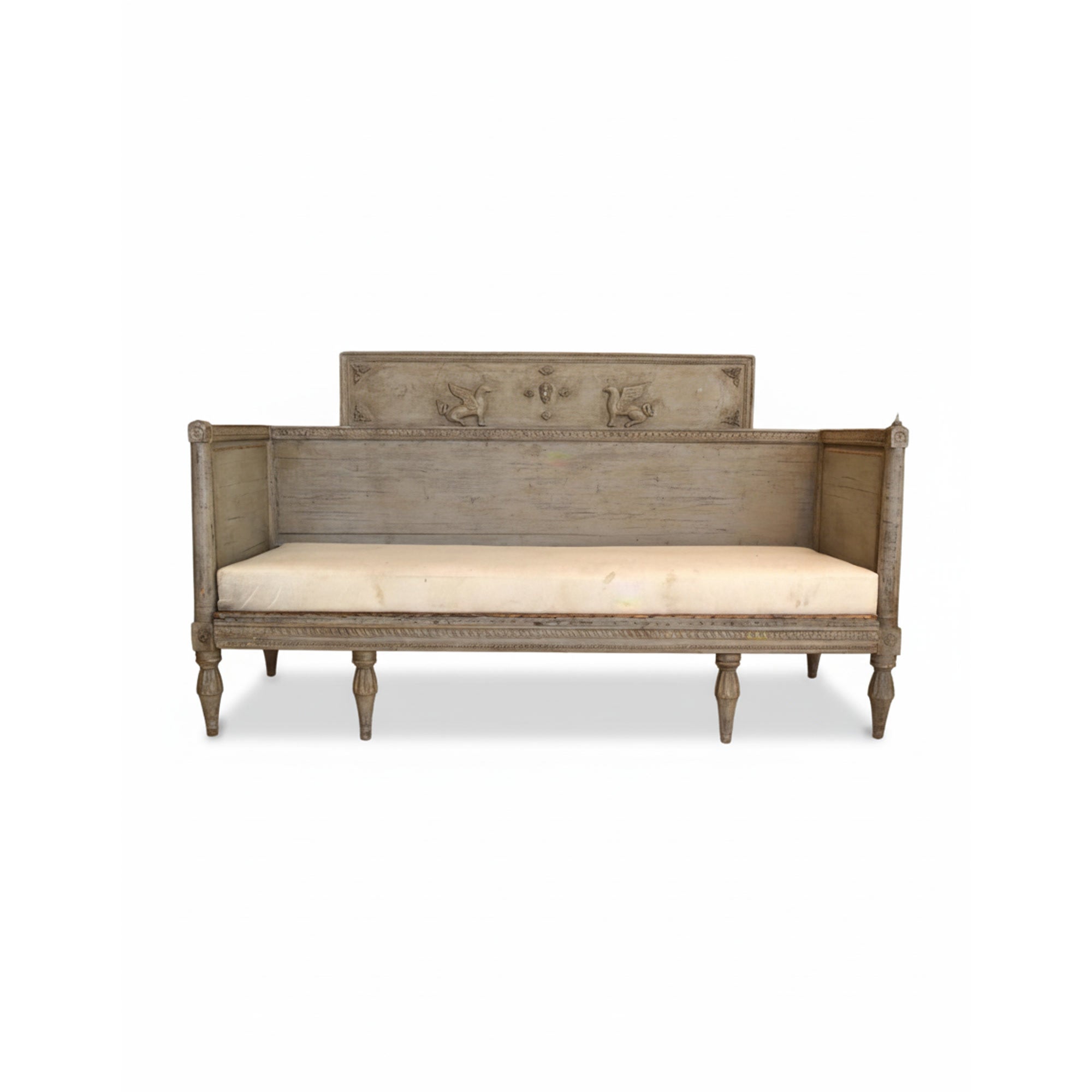 Swedish Bench with Neoclassical Carving