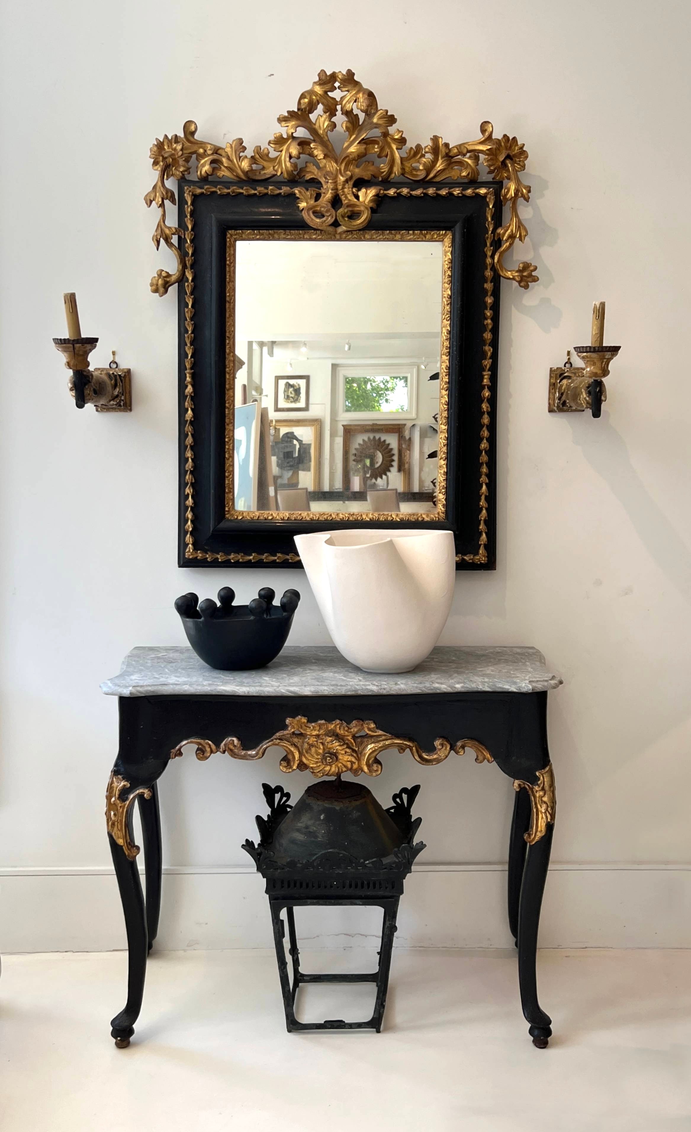 18th Century Italian Antique Console with Marble Top