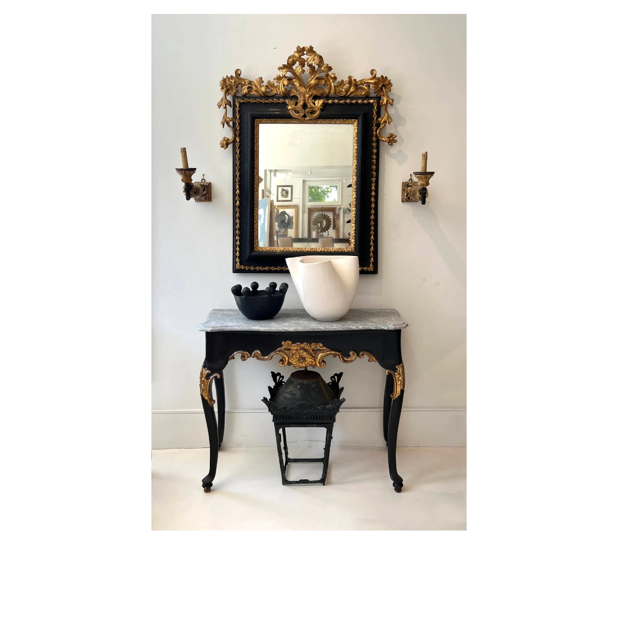 18th Century Italian Antique Console with Marble Top