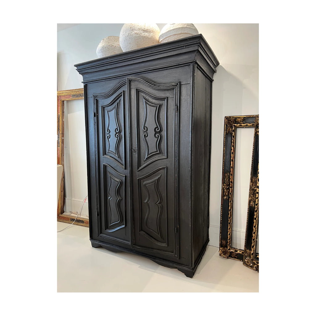 18th Century Italian Black Armoire