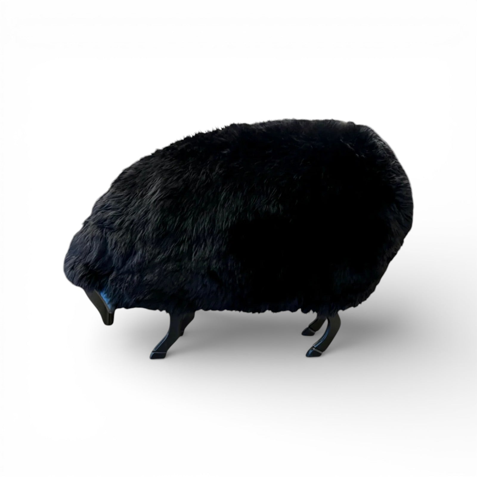 Maison Sheep Ottoman - Black