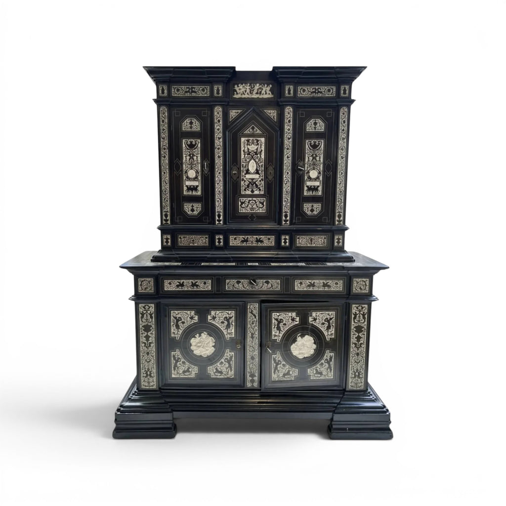 19th Century Italian Cabinet with Bone Inlay by Ferdinando Pogliani