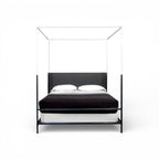 Maison Two Tone Canopy Bed with Linen Headboard