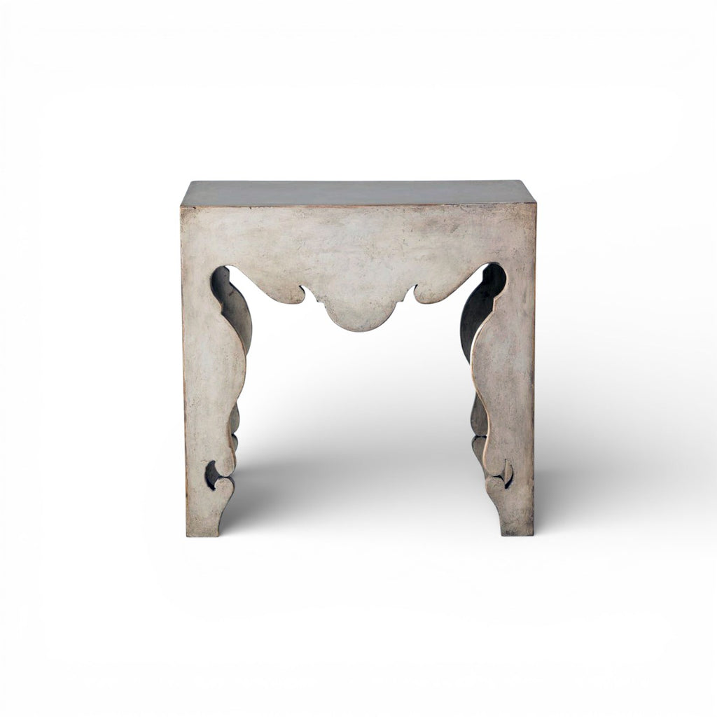 Maison Contemporary Rococo Martini Side Table with Painted Swedish Finish