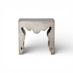 Maison Contemporary Rococo Martini Side Table with Painted Swedish Finish