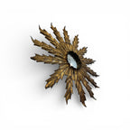 Spanish Gilded Iron Leaf Mirror