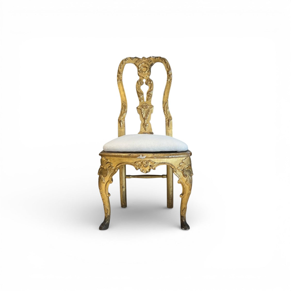 Set of 4 18th Century Italian Gilded Chairs from Lucca