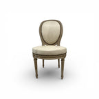 Set of 12 Oval Back Chairs with Leather