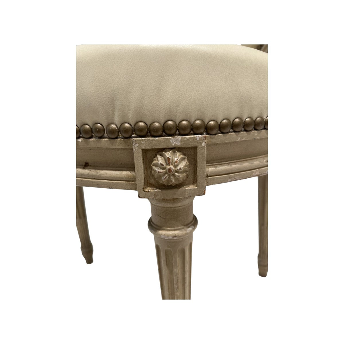 Set of 12 Oval Back Chairs with Leather
