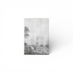Maison Architectural Grisaille Panel - Grey