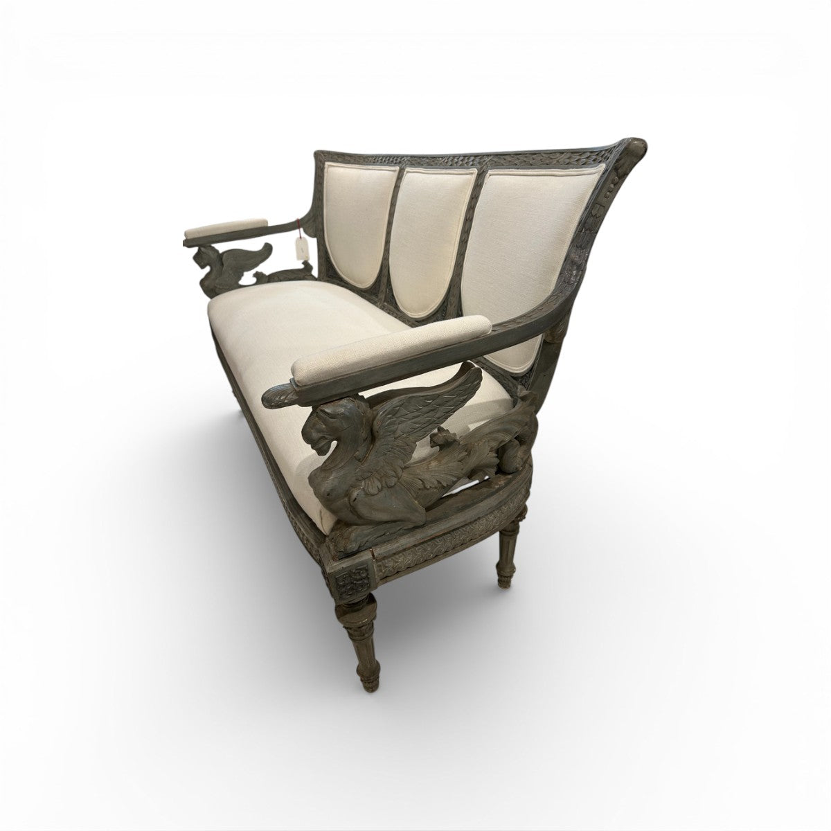 19th Century Swedish Bench with Griffons