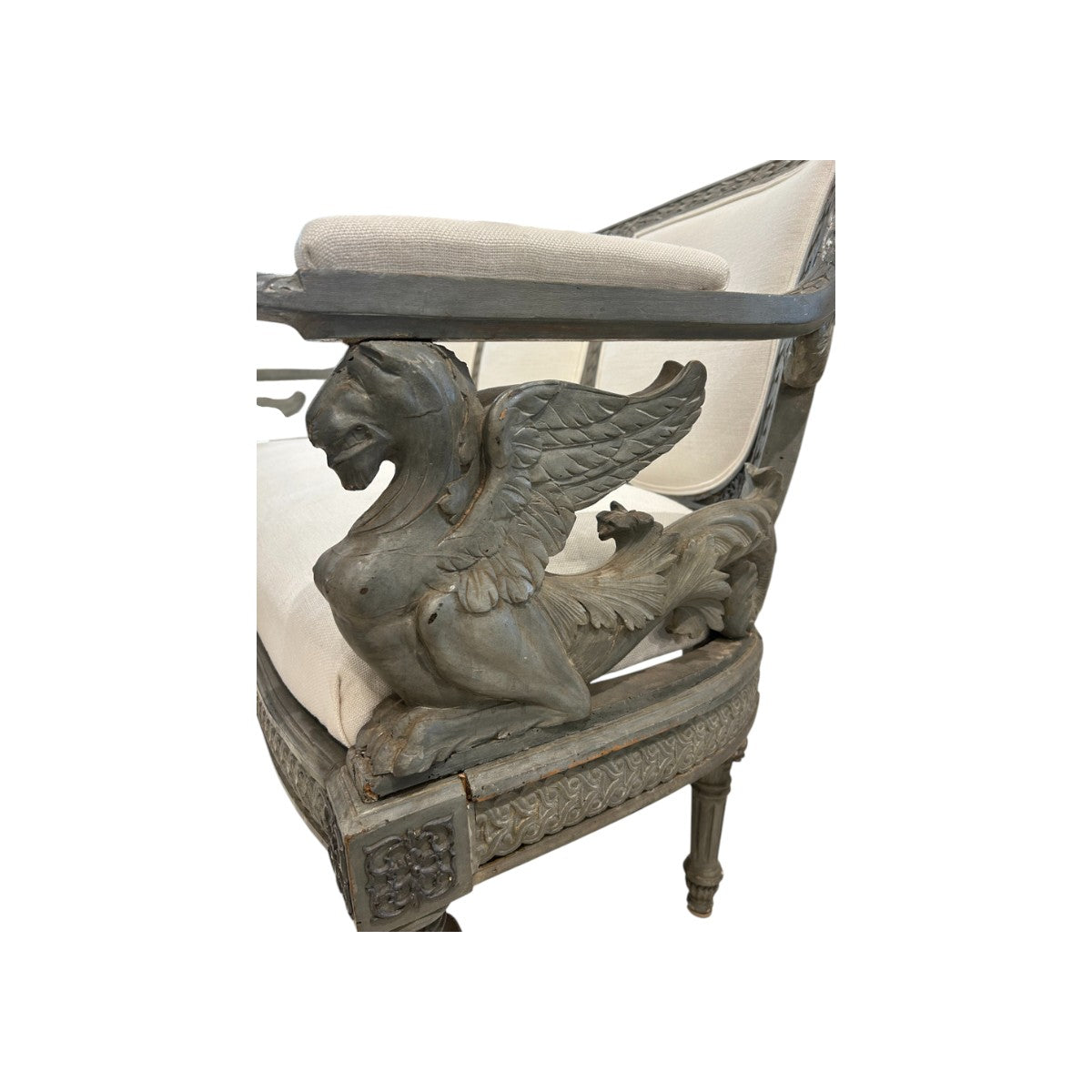 19th Century Swedish Bench with Griffons