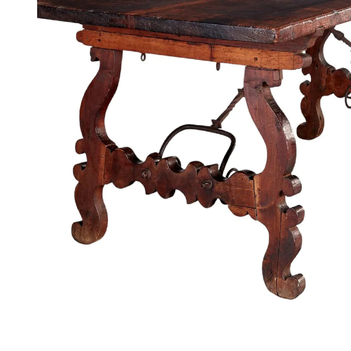 18th Century Spanish Walnut Trestle Table