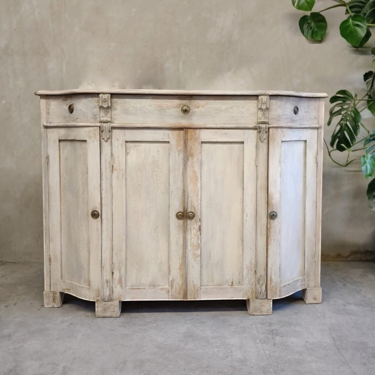 19th Century Swedish Gustavian Buffet with Carved Pilasters
