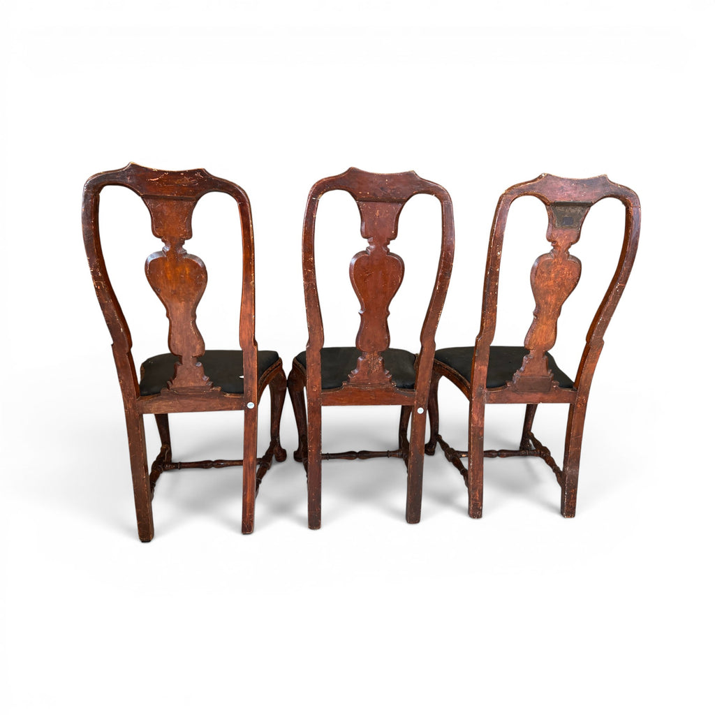 18th Century Rococo Set of 6 Painted Dining Chairs from Lucca